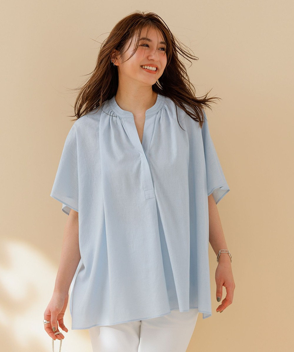 洗える】リネンレーヨン スキッパーシャツ / UNFILO | ファッション 