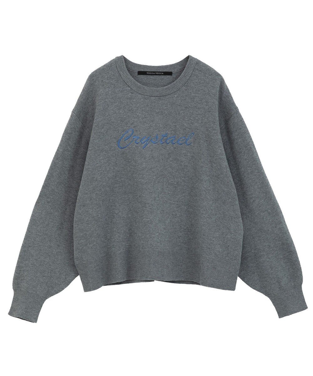 YECCA VECCA 刺繍ロゴニット 