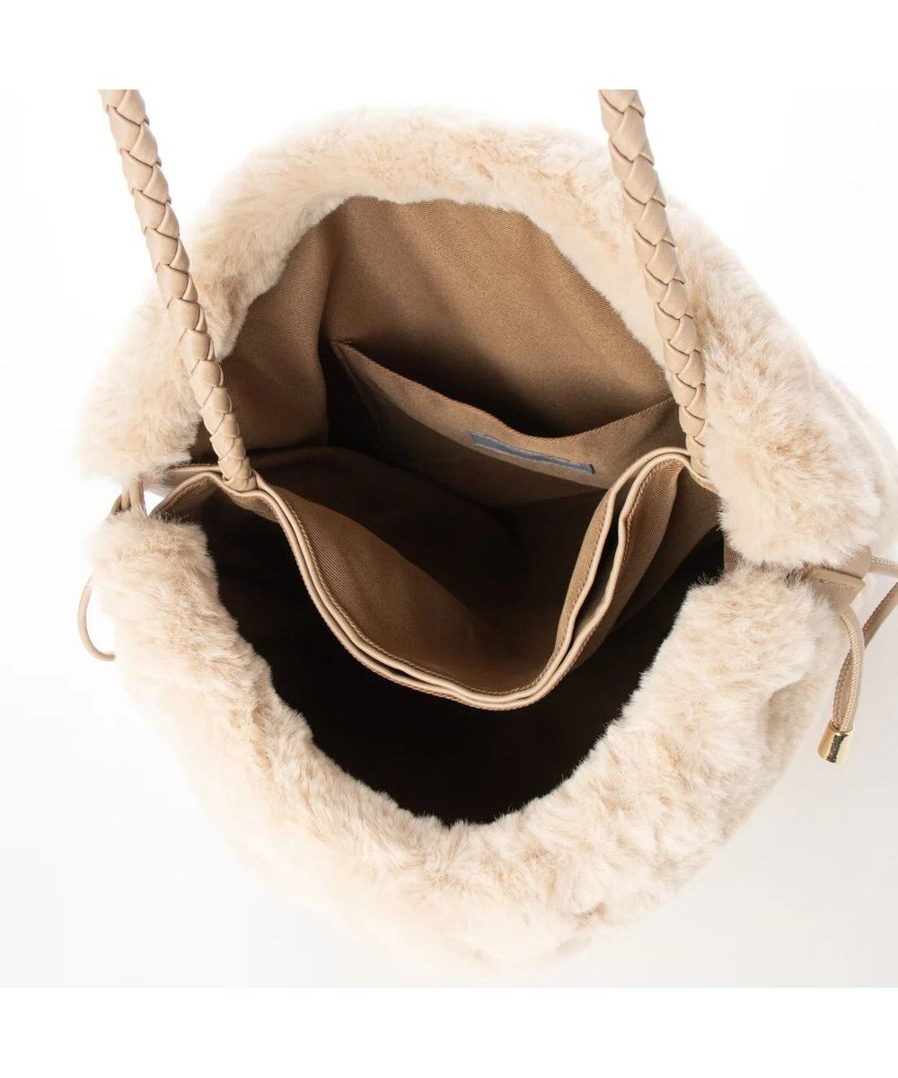 UNBILLION cachecache 切り替えエコファー三つ口巾着トート 