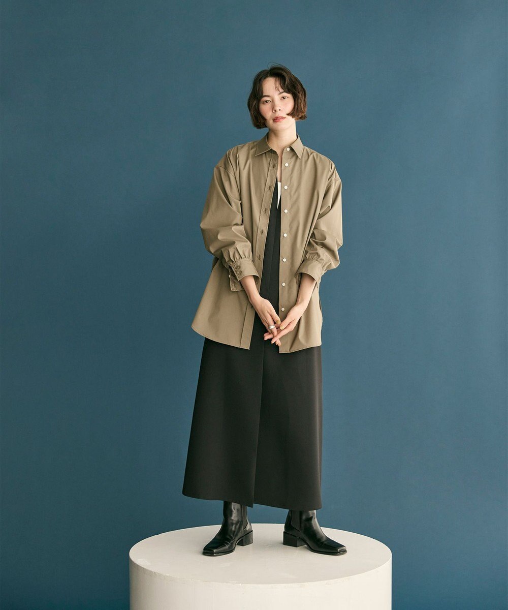 #Newans 【洗濯機可】ロールアップカフスシャツ 