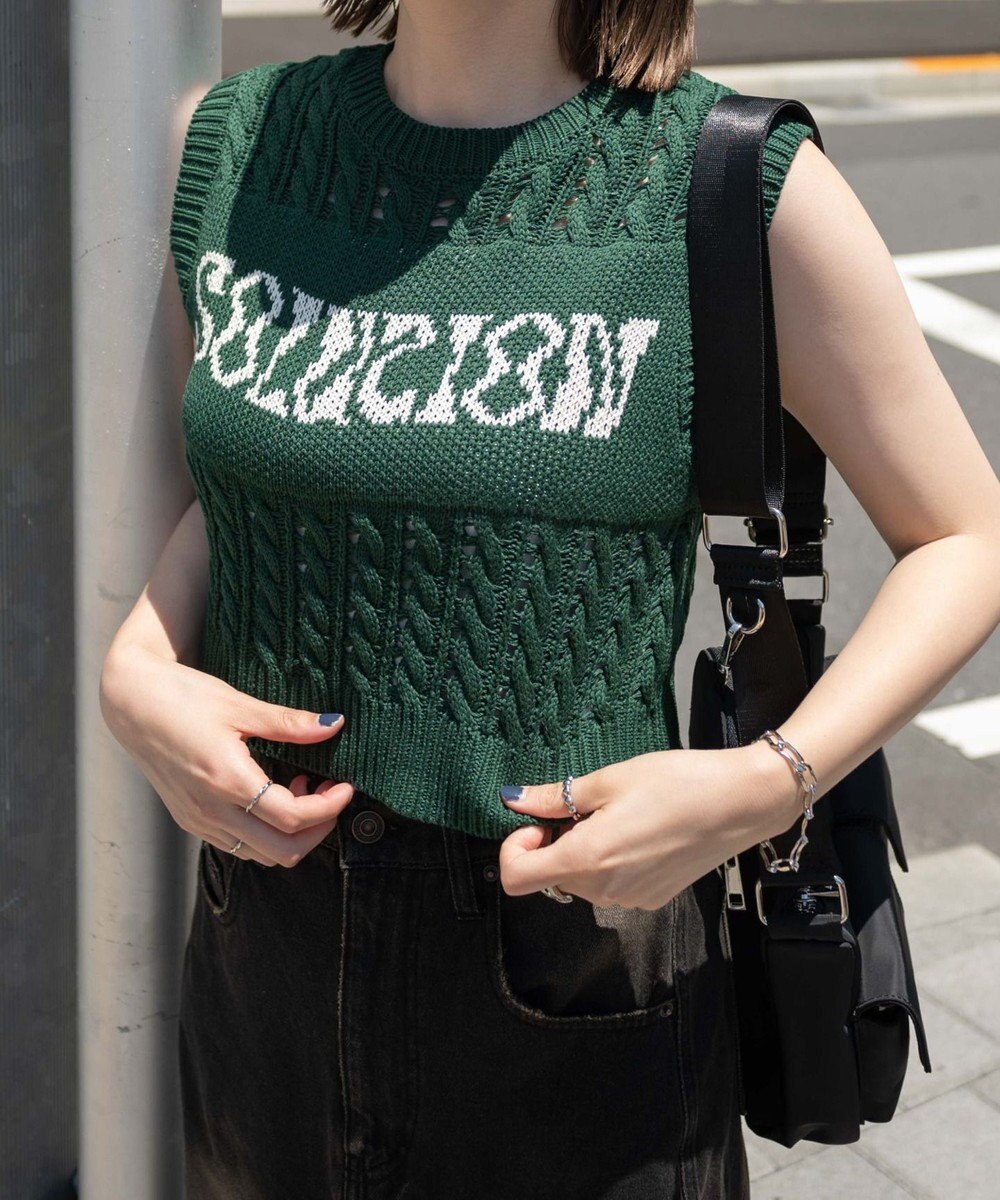 WEGO ロゴケーブルメッシュベスト 