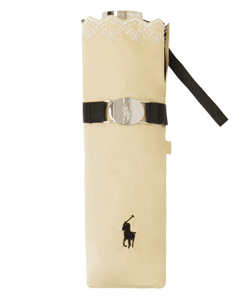 MOONBAT POLO RALPH LAUREN（ポロ ラルフローレン）晴雨兼用日傘 無地 刺繍 遮光率100% 遮熱 UV 