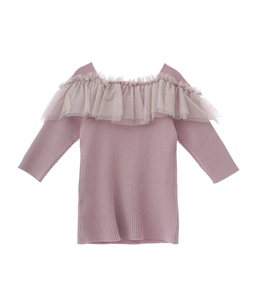 earth music&ecology デコルテチュールニットプルオーバー 