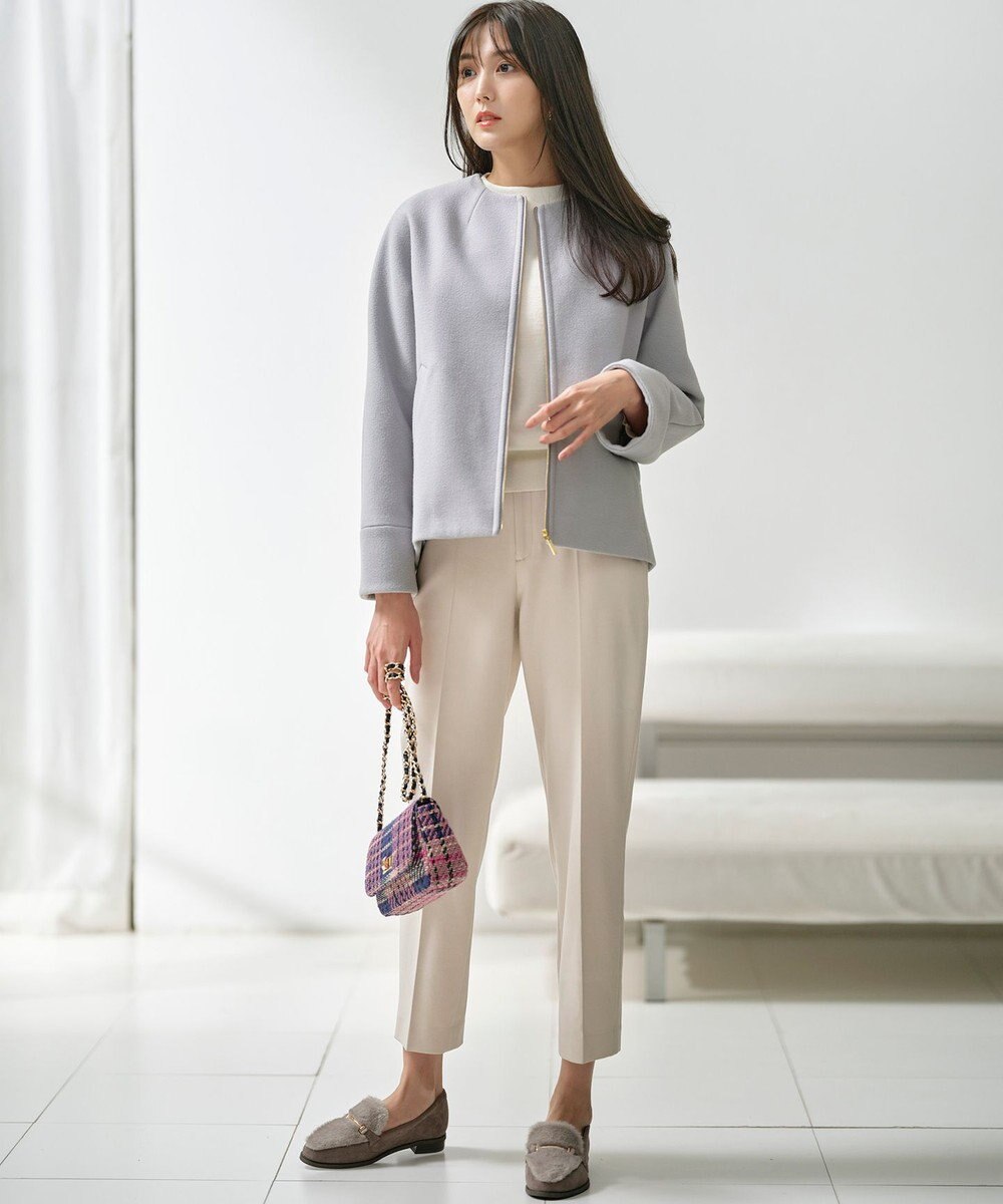 ANY SIS 【CICA加工・選べる9色展開】スリットポイントボトルネック ニット 