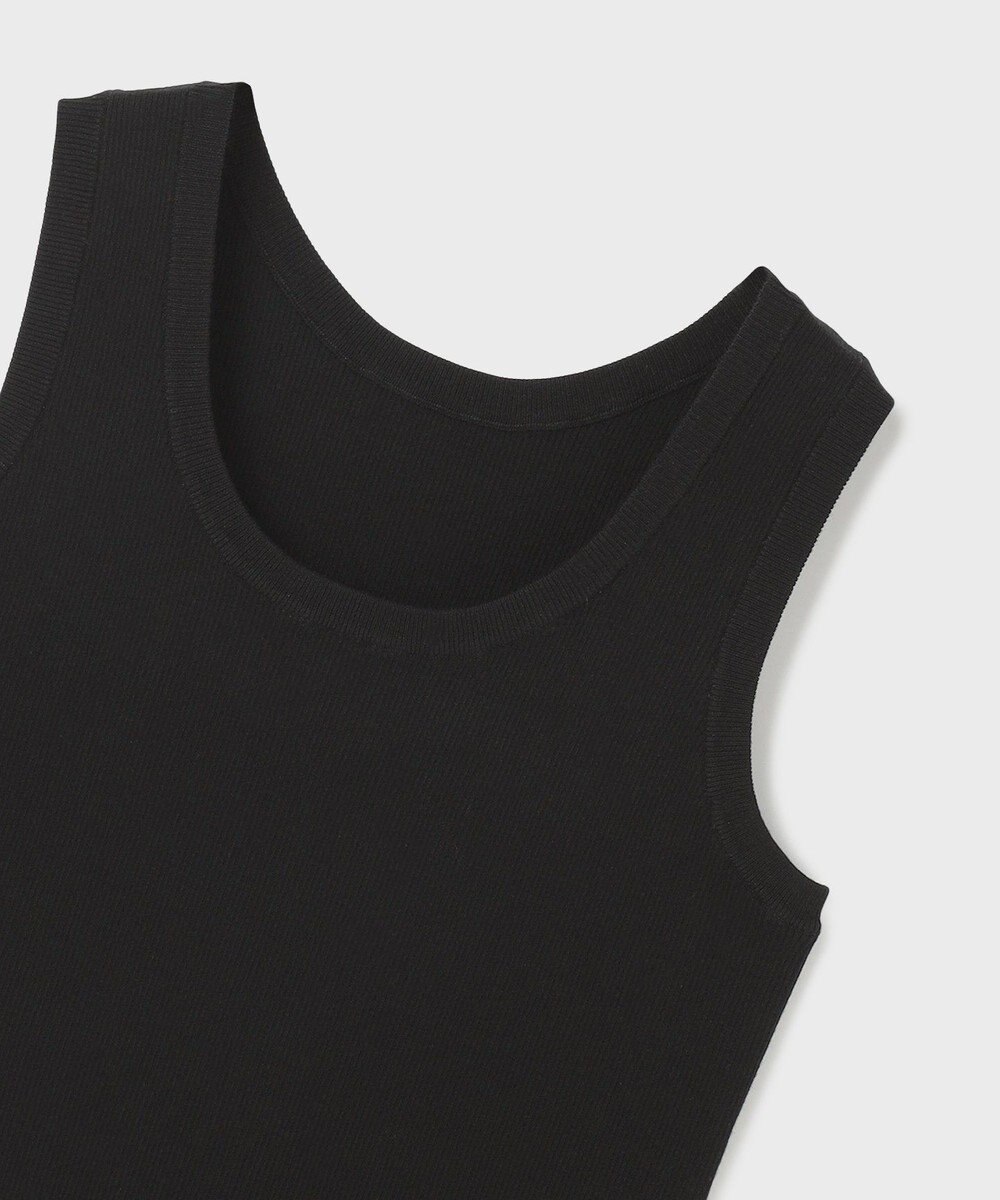 GRACE CONTINENTAL Uネックリブニットトップ 