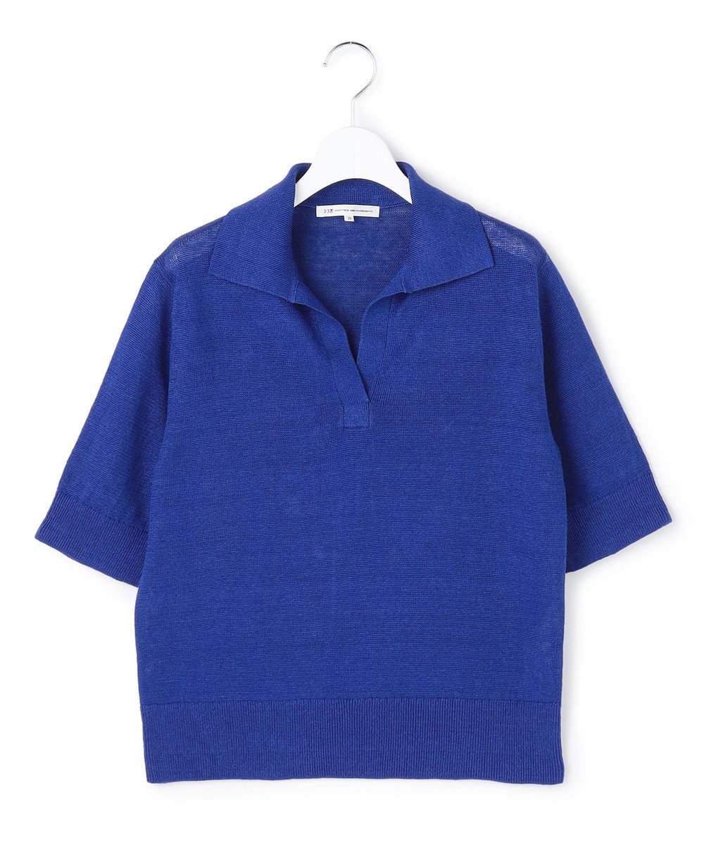 23区 【先行予約】ピュアリネン スキッパー ポロニット 