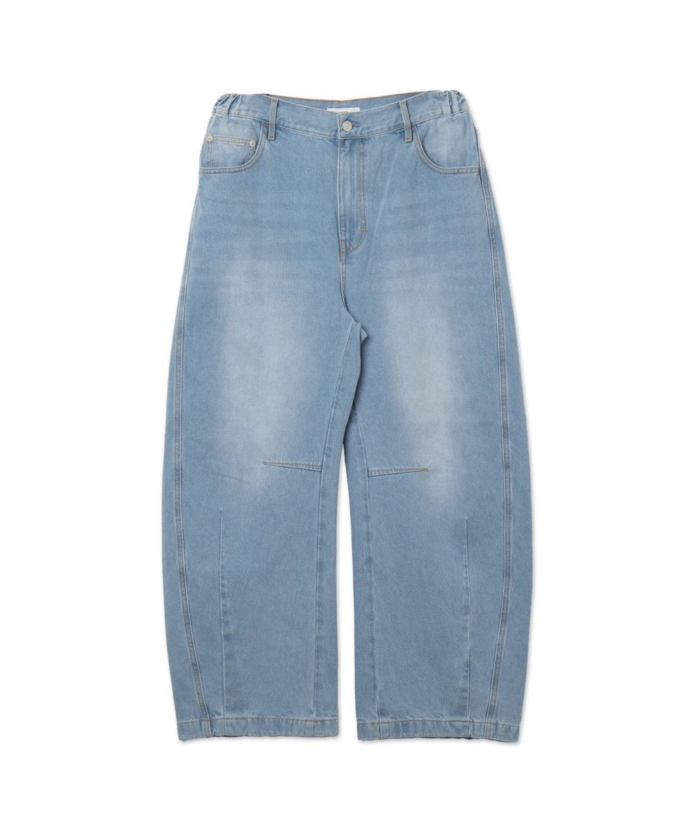 WEGO イージーバレルレッグデニムパンツ 