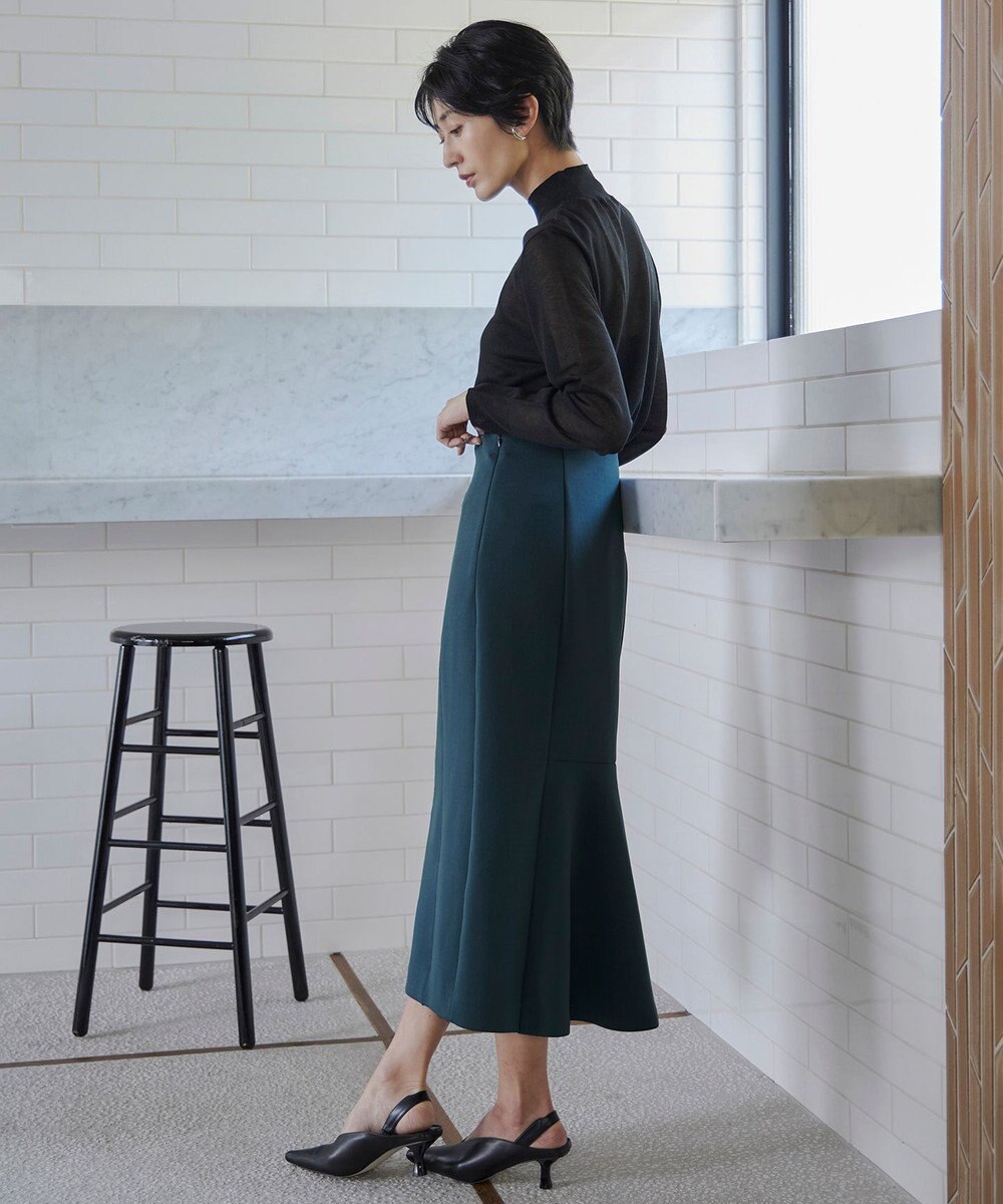 ICB 【洗える】ヴィスコースシアー ハイネックプルオーバー 