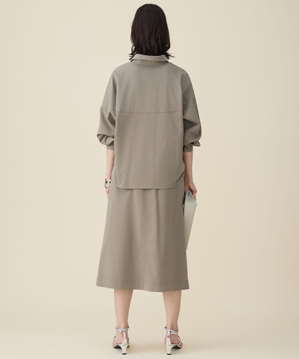 自由区 L ブラッシュドコットンサテンナロー スカート 