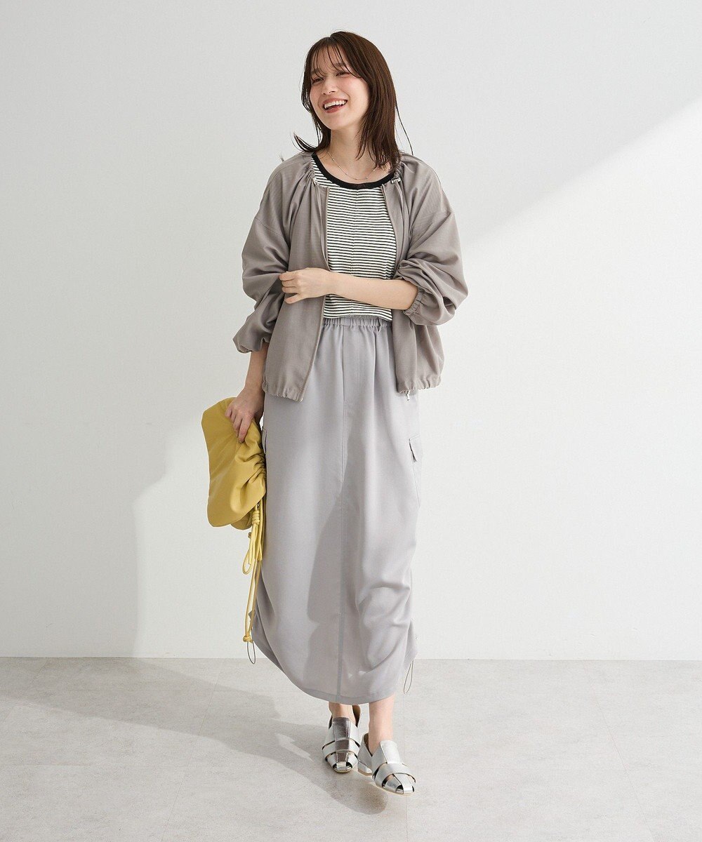 Green Parks 袖チュールリブプルオーバー 