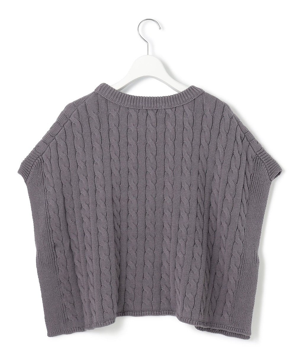 J.PRESS YORK STREET 【WOMEN】コットンニット ケーブルポンチョ 