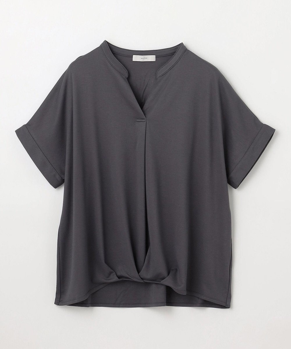 ANY ストレッチピケカシュクールカットソー 