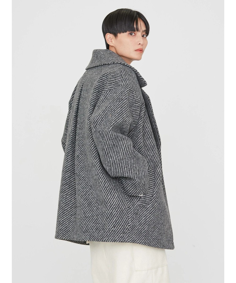 AMERICAN HOLIC ツイードライクコクーンミディコート 