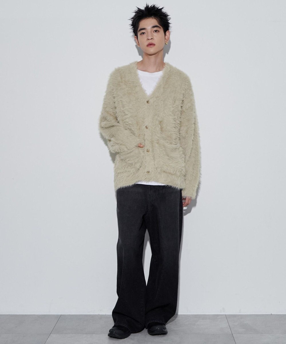 WEGO 【ユニセックス着用ITEM】フェザーカーディガン 