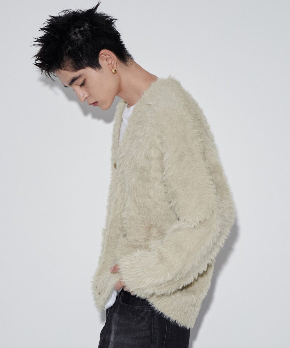 WEGO 【ユニセックス着用ITEM】フェザーカーディガン 