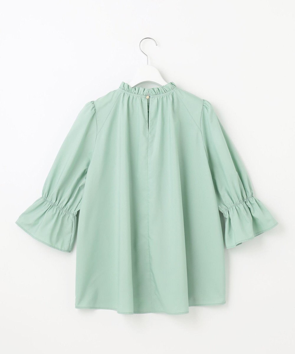 Feroux 【洗える】スタンドネックシャーリング ブラウス 