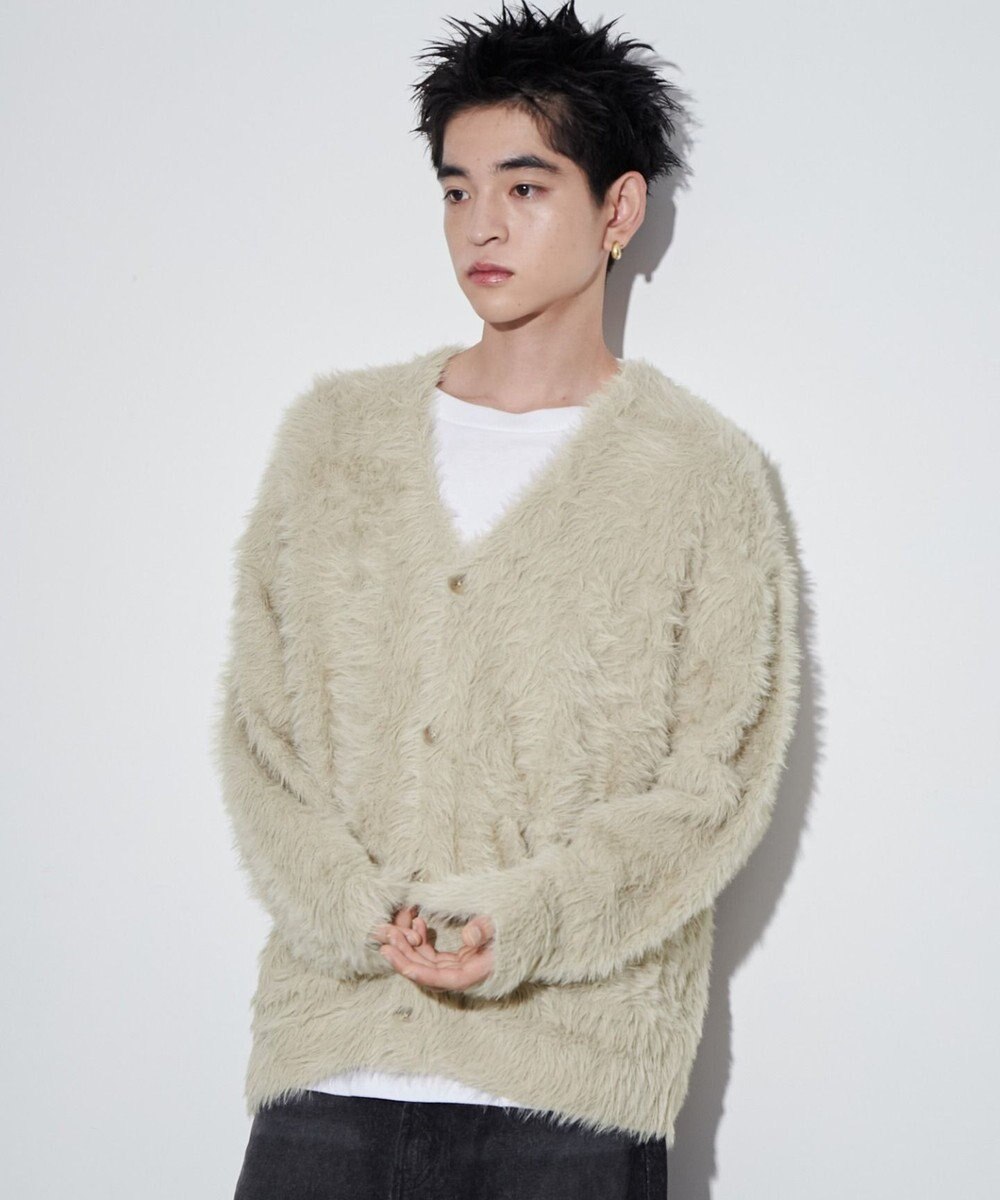 WEGO 【ユニセックス着用ITEM】フェザーカーディガン 