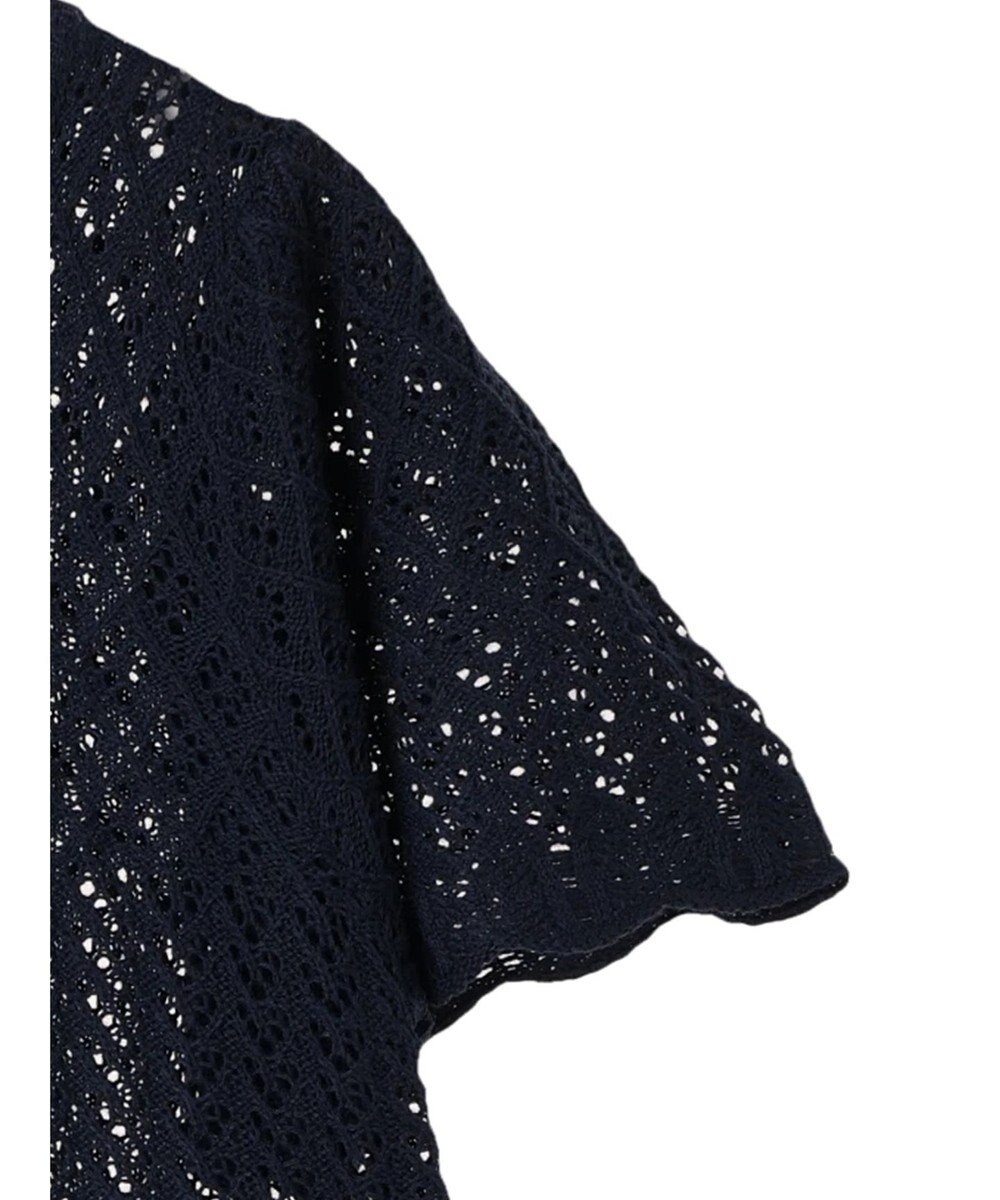 earth music&ecology 裾レース透かしニットプルオーバー 