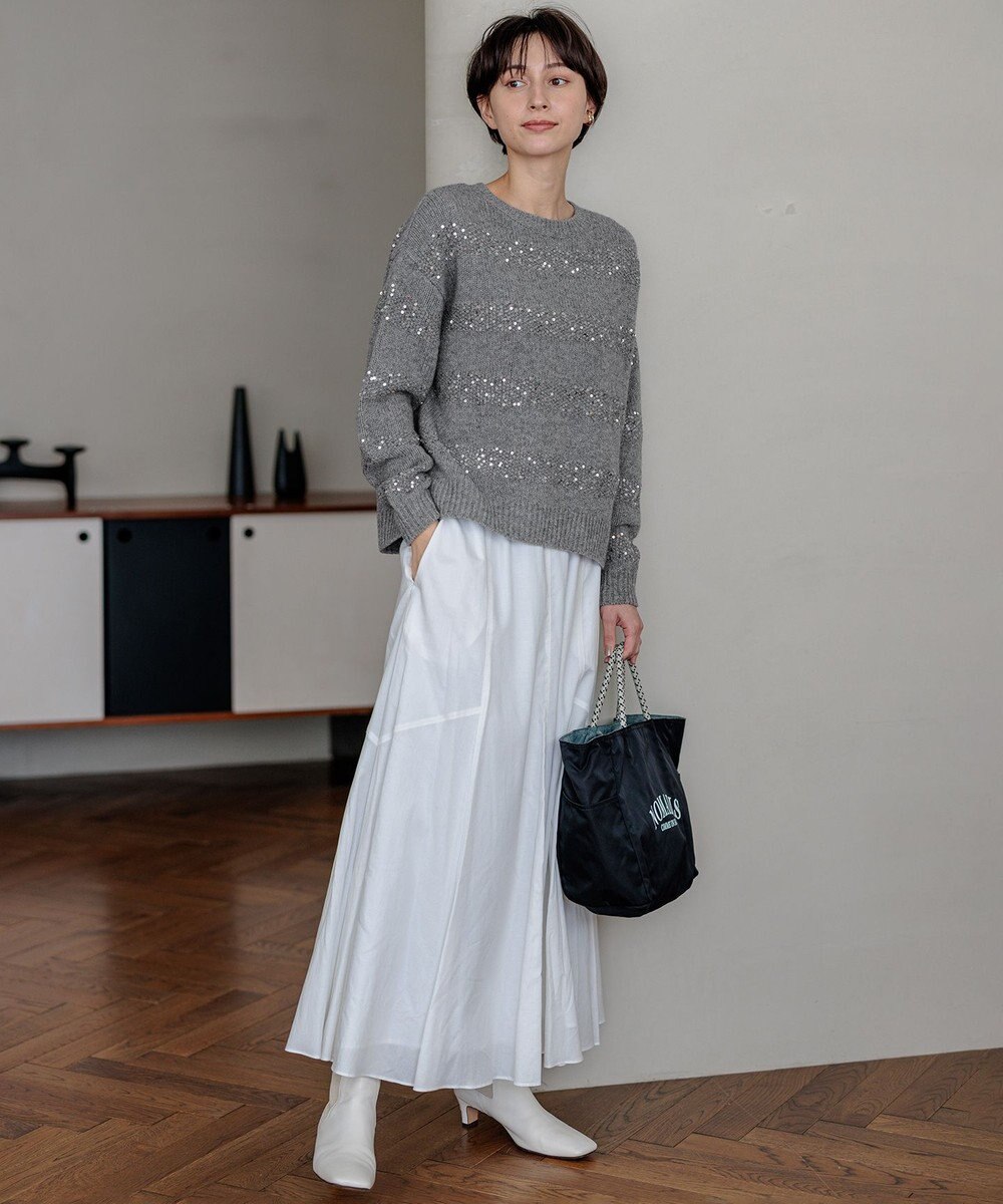 23区 【滝沢眞規子さん着用/一部店舗限定】スパングルボーダー ニット 