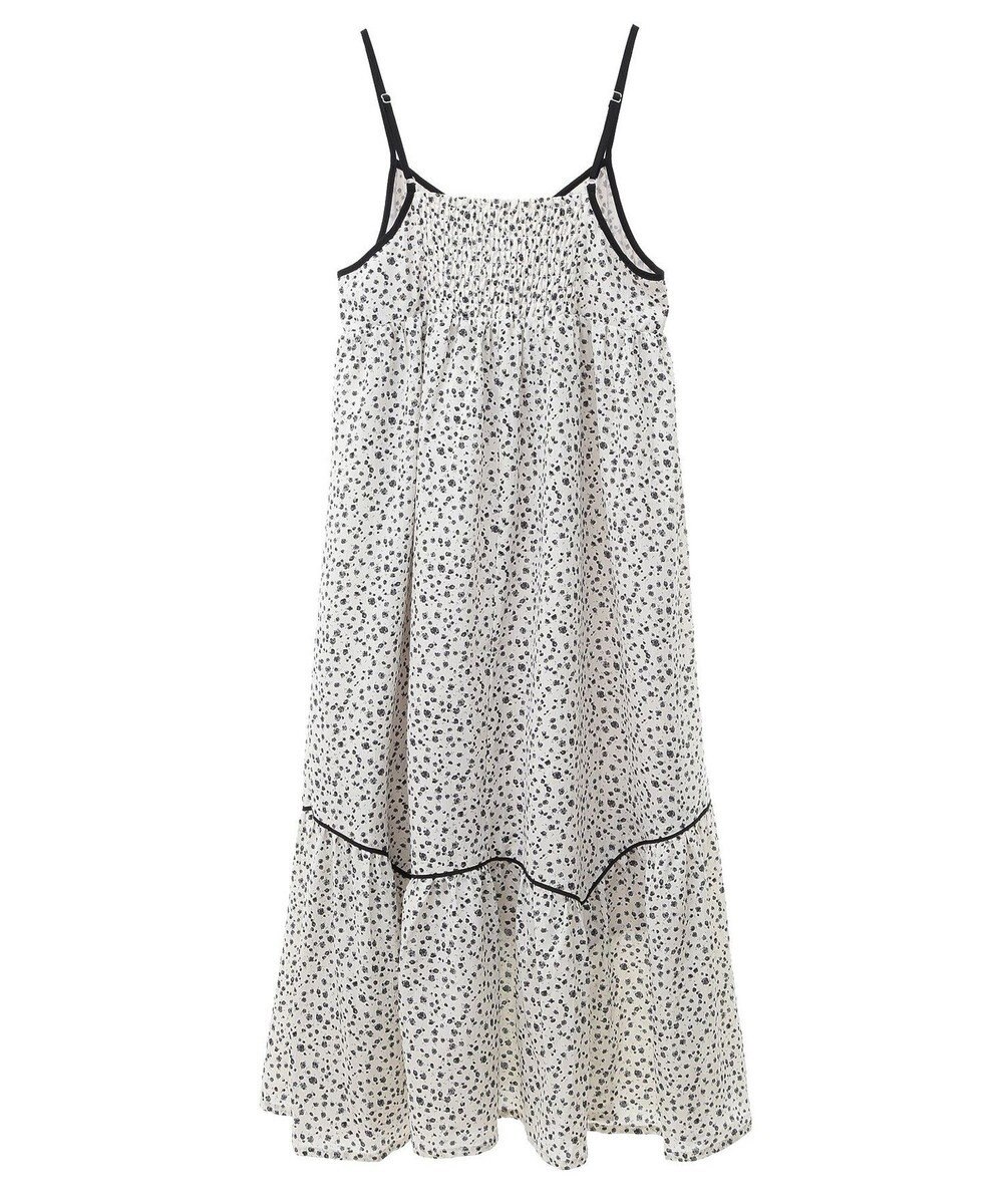 earth music&ecology 切替パイピングフラワーキャミワンピース 