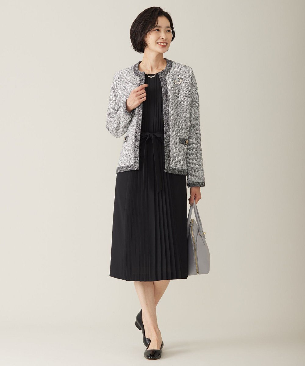 J.PRESS LADIES 【WEB限定カラーあり・洗える】TWEED ニット ジャケット 