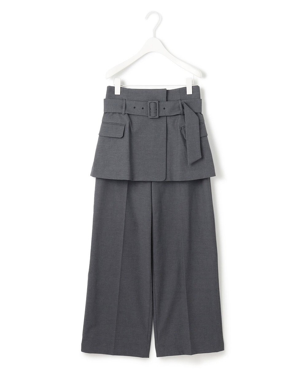 ICB 【接触冷感・UVケア・撥水・洗える】LooseWeave  スカートレイヤードワイドパンツ 