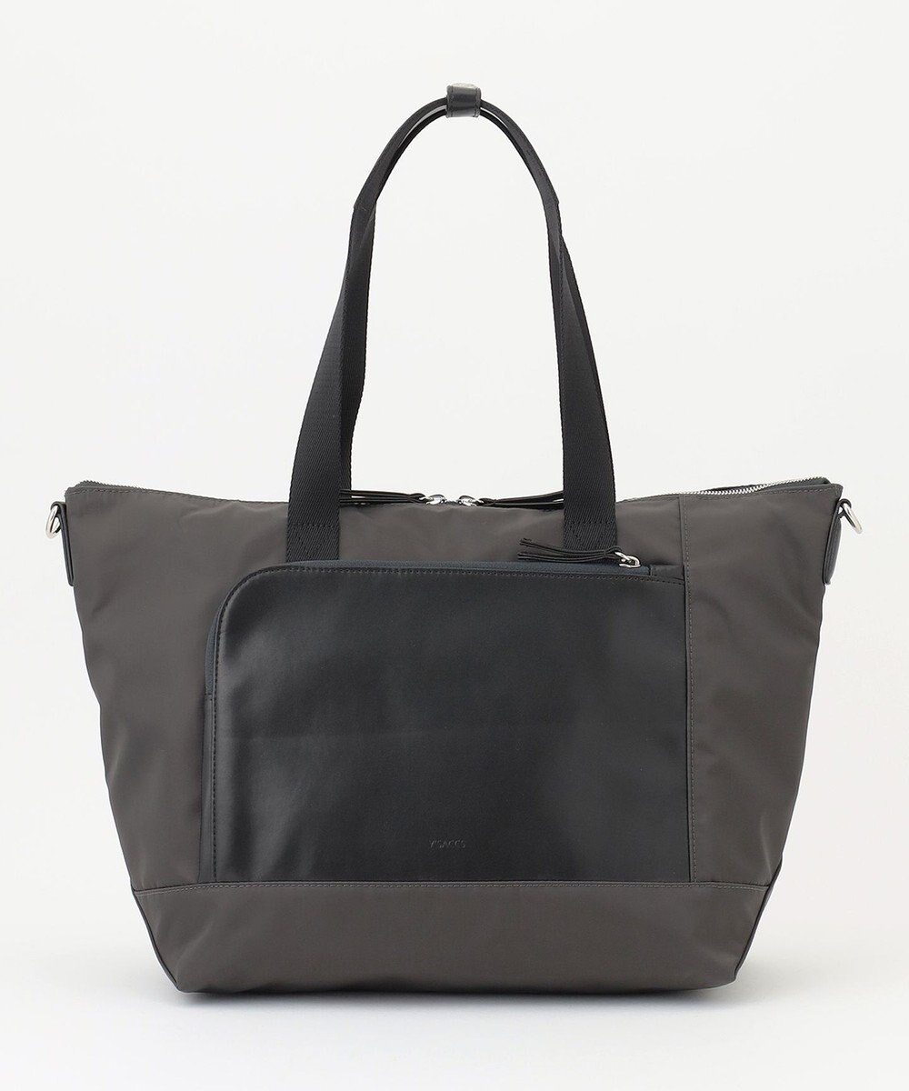 Y'SACCS ナイロン×リサイクルレザー　コンビマルチトート 