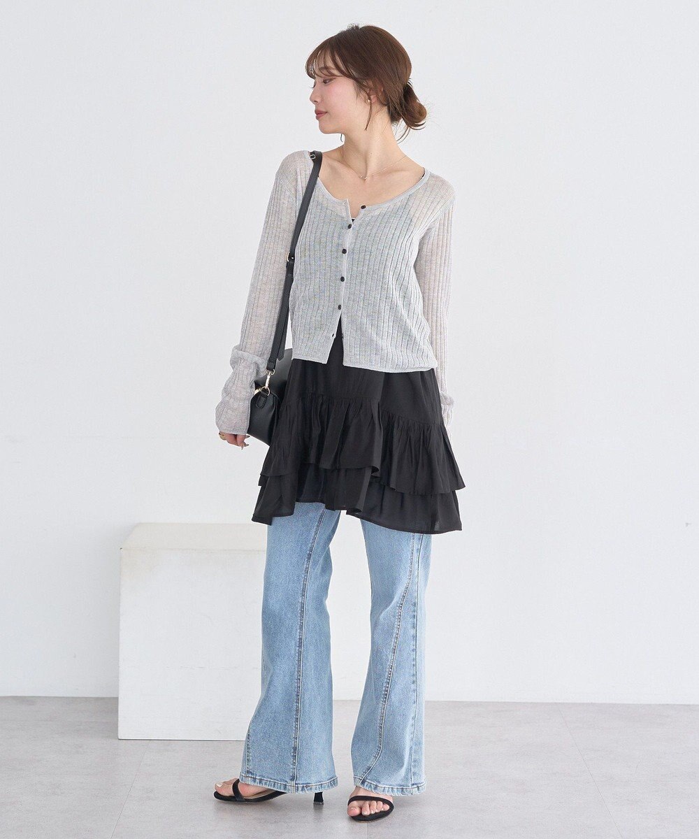 earth music&ecology シアーリブカーディガン 