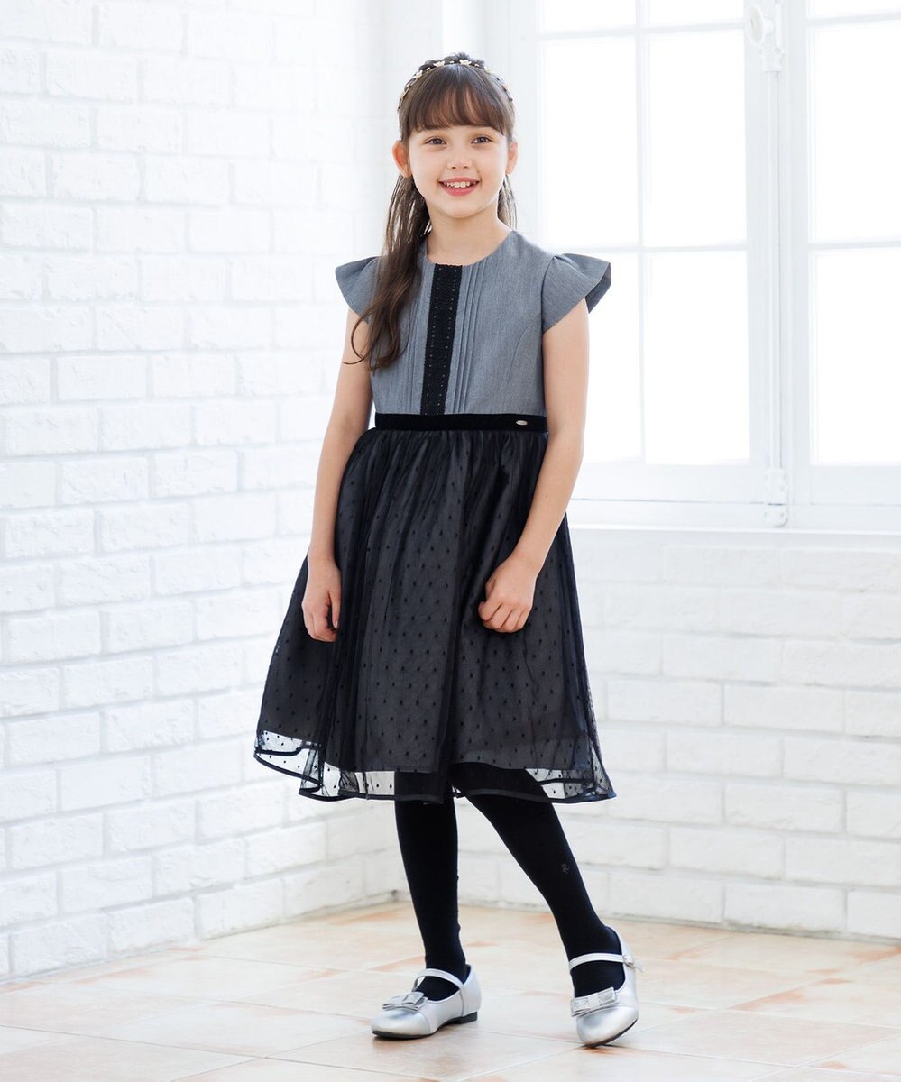 組曲 KIDS 【150-160㎝】ノワールドット ドレス 