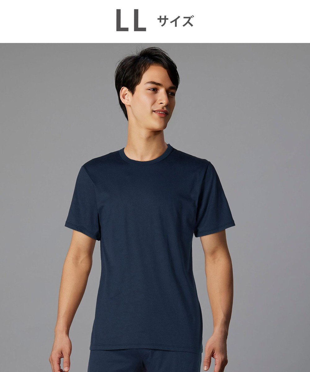 WACOAL MEN インナー　3分袖　綿100％　吸汗速乾　抗菌防臭　クルーネック　アウターとしても着用可能　/ブロス　GL5300 