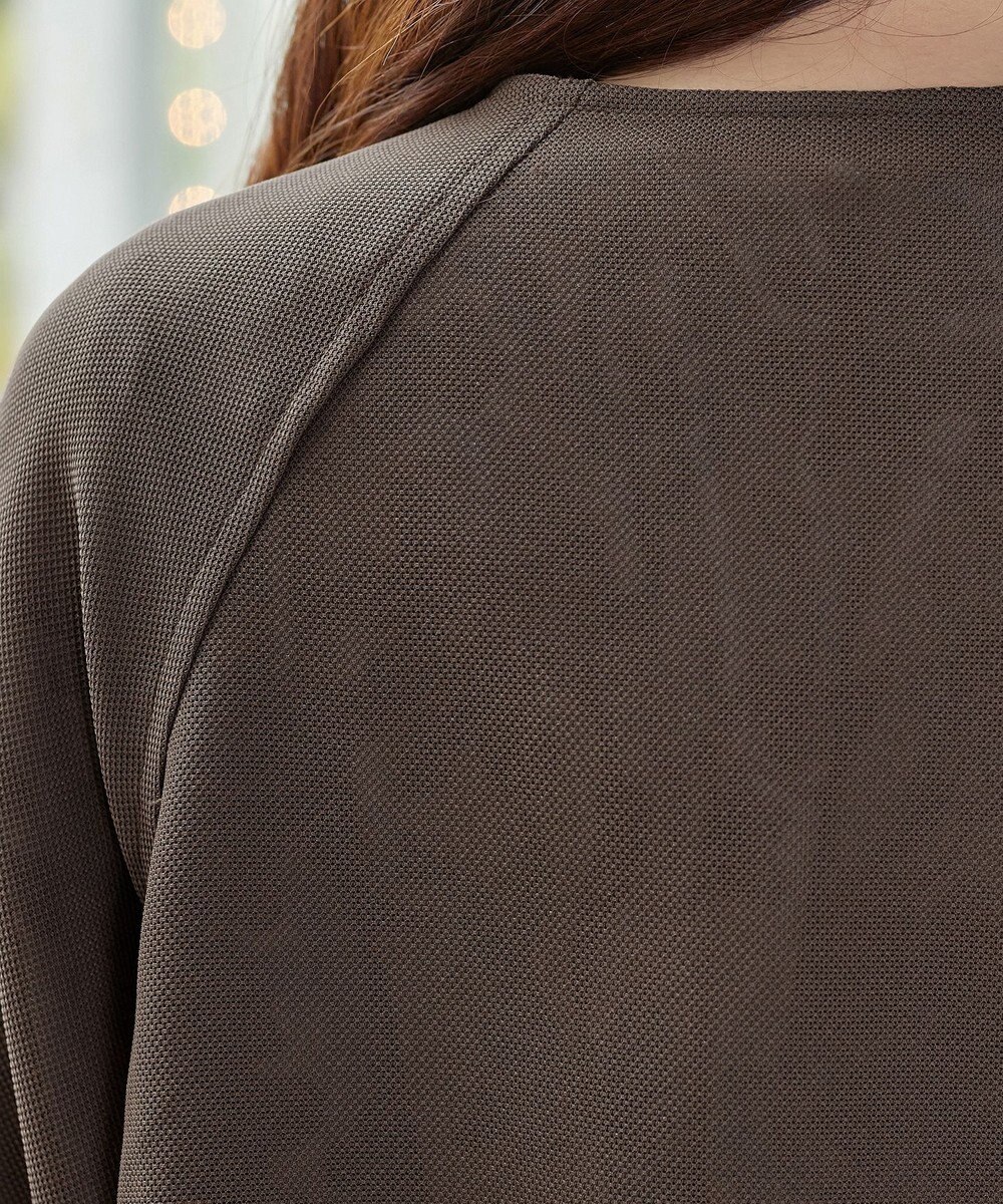 Tiaclasse メッシュジャガードノーカラーブルゾン 