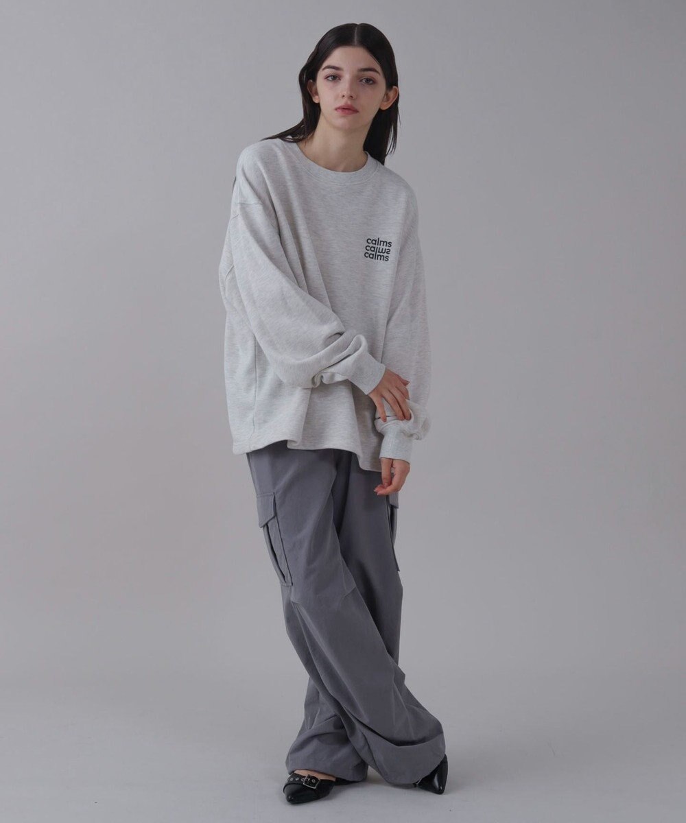 WEGO 【ユニセックス着用ITEM】ショートドロストワンポイント刺繍プルオーバー 