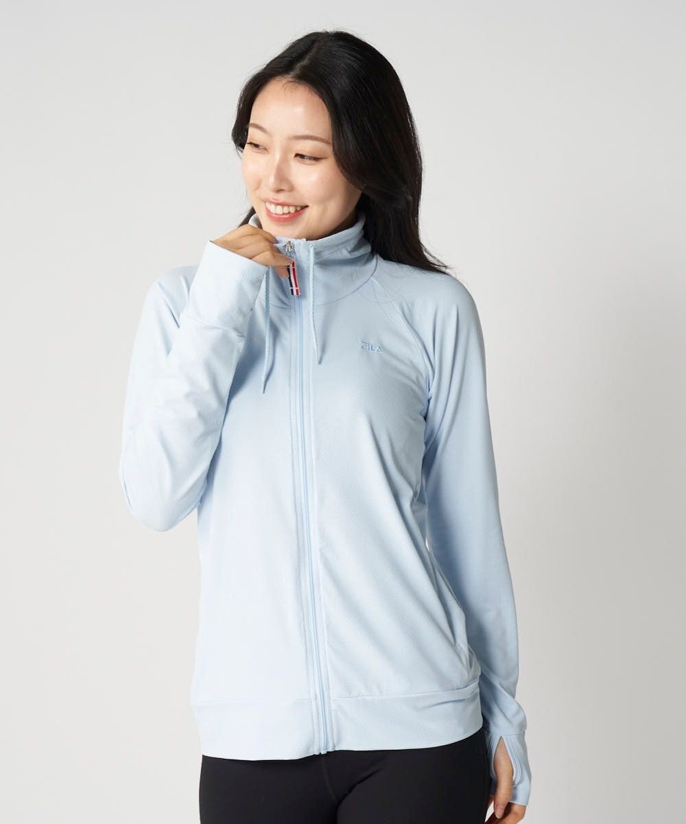 OP／FILA 【FILA】ラッシュガードブロックメッシュ スタンドカラージャケット 