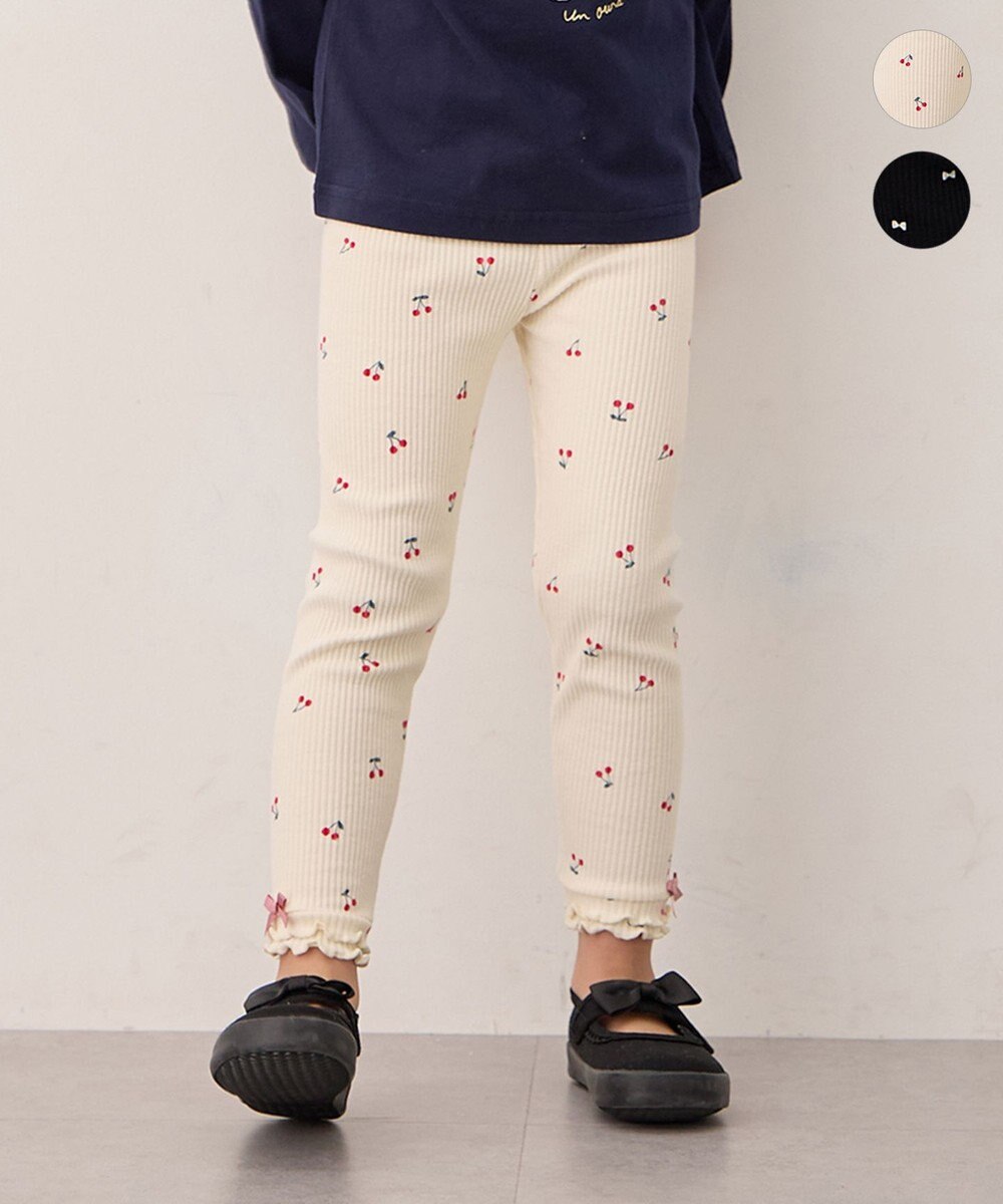 ANY KIDS 総柄テレコ レギンス 