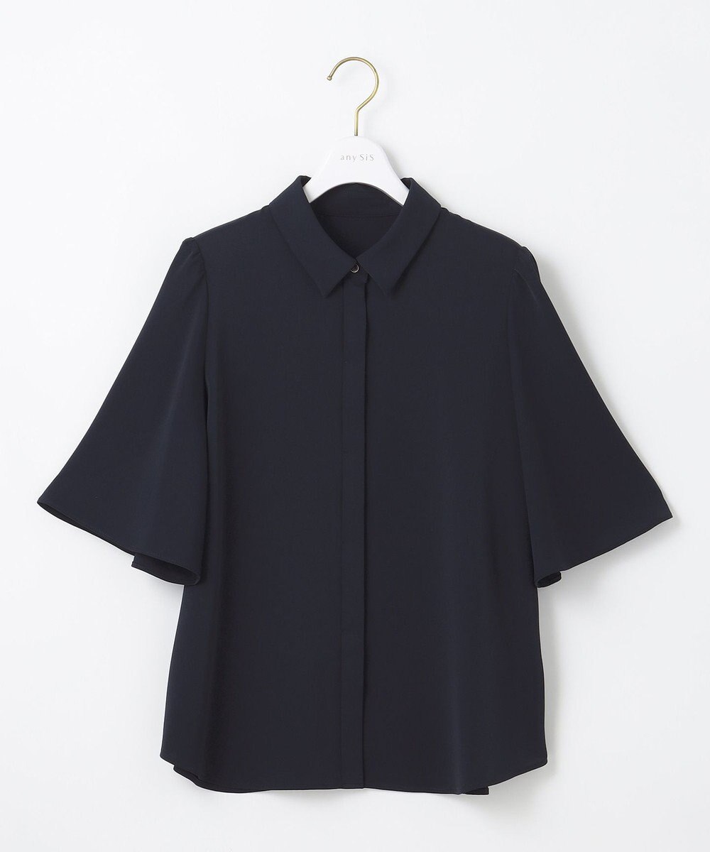 ANY SIS 【洗える】トロミシャツカラー ブラウス 