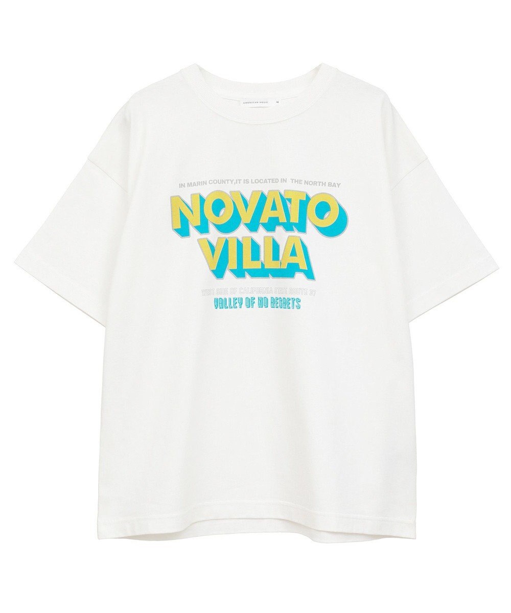 AMERICAN HOLIC 配色ロゴプリントTシャツ 