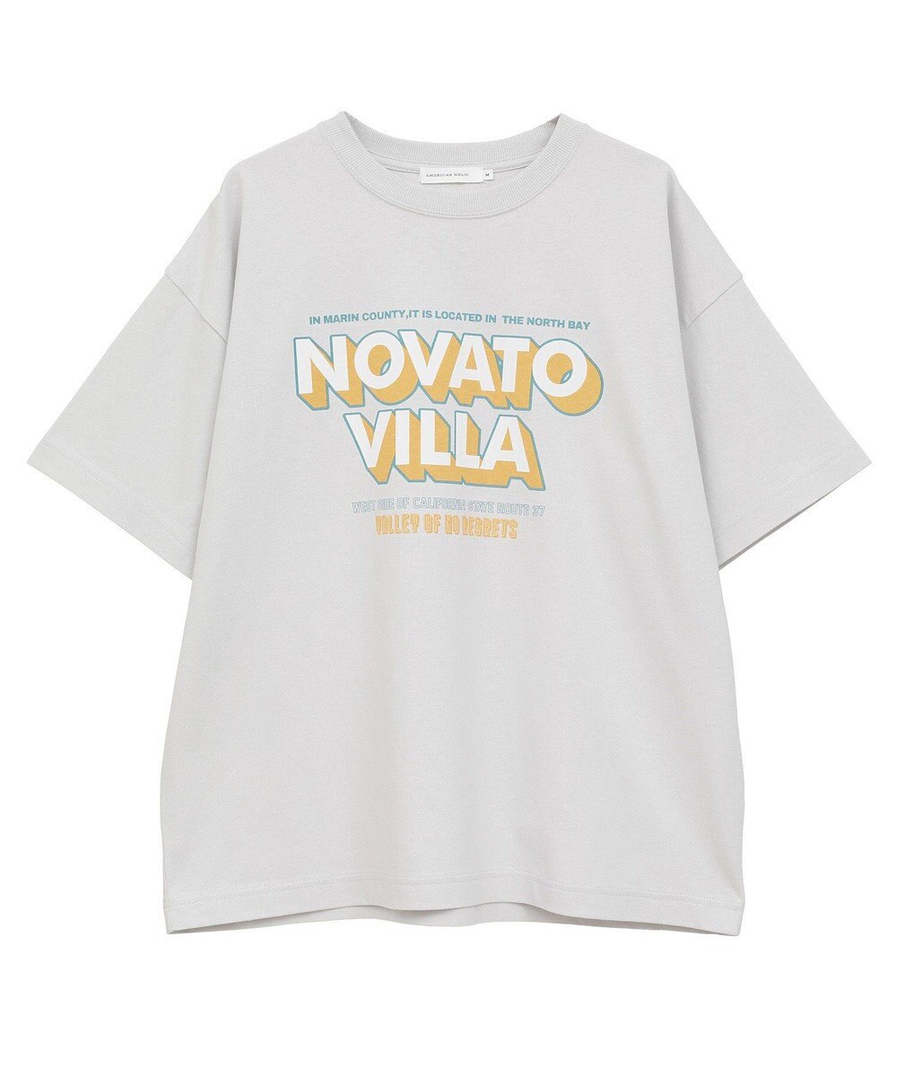 AMERICAN HOLIC 配色ロゴプリントTシャツ 