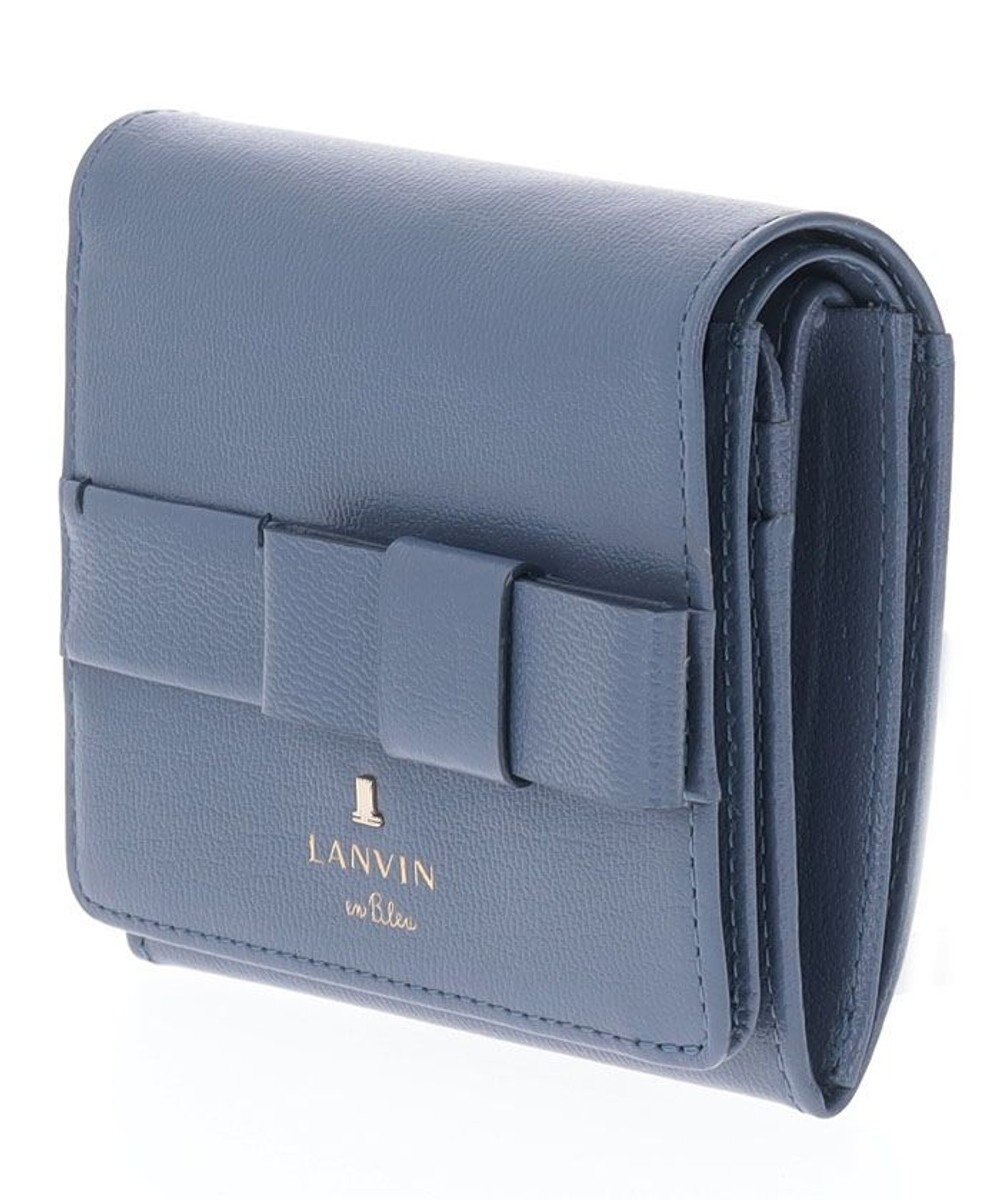 LANVIN en Bleu シャリテ 内BOX二つ折り財布 