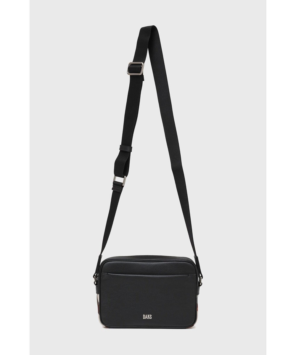DAKS レザー×ハウスチェックディテール ワンショルダー ボディバッグ 