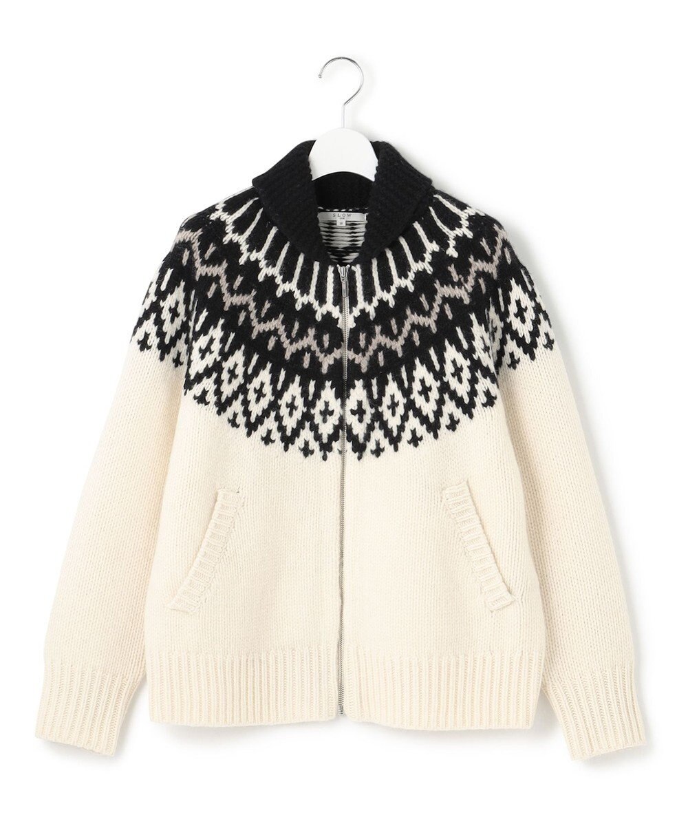 23区 S 【SLOW/一部店舗限定】フェアアイルニット カーディガン 