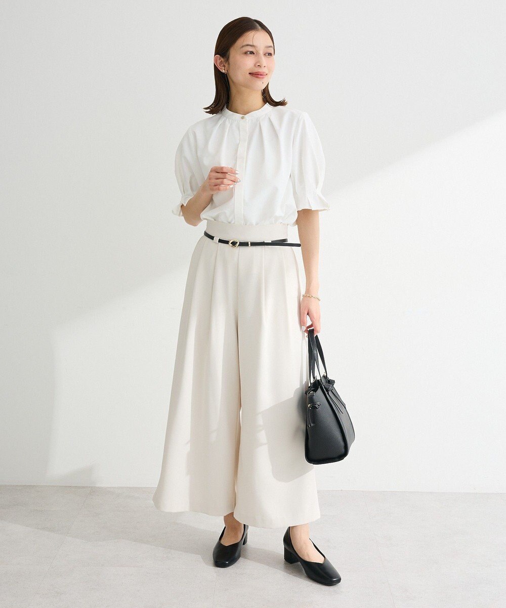 Green Parks タックショートスリーブブラウス 