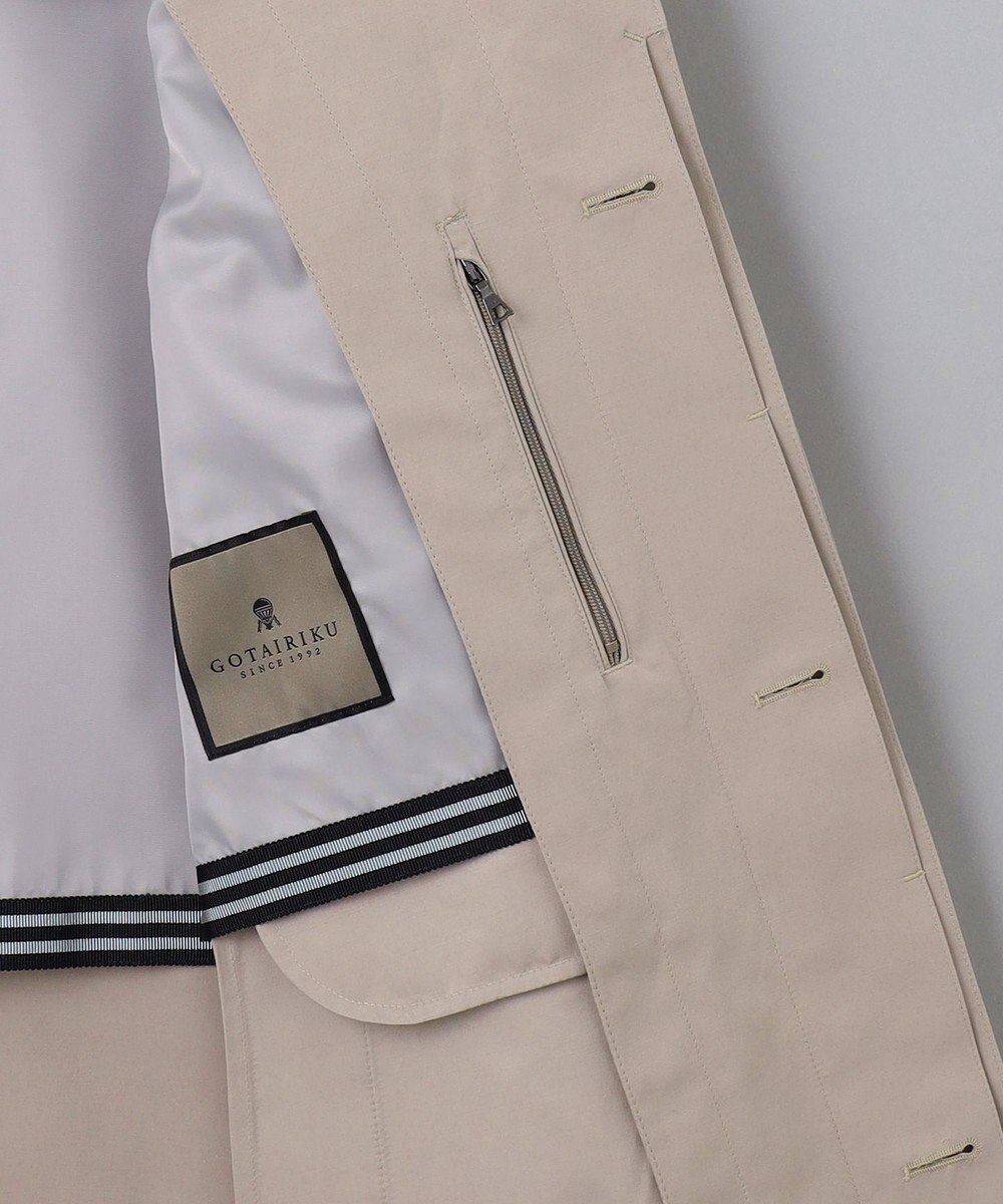 GOTAIRIKU ダウンライナー装着可【半裏仕様】コットンポリエステル ステンカラースプリングコート(25年春夏モデル) 