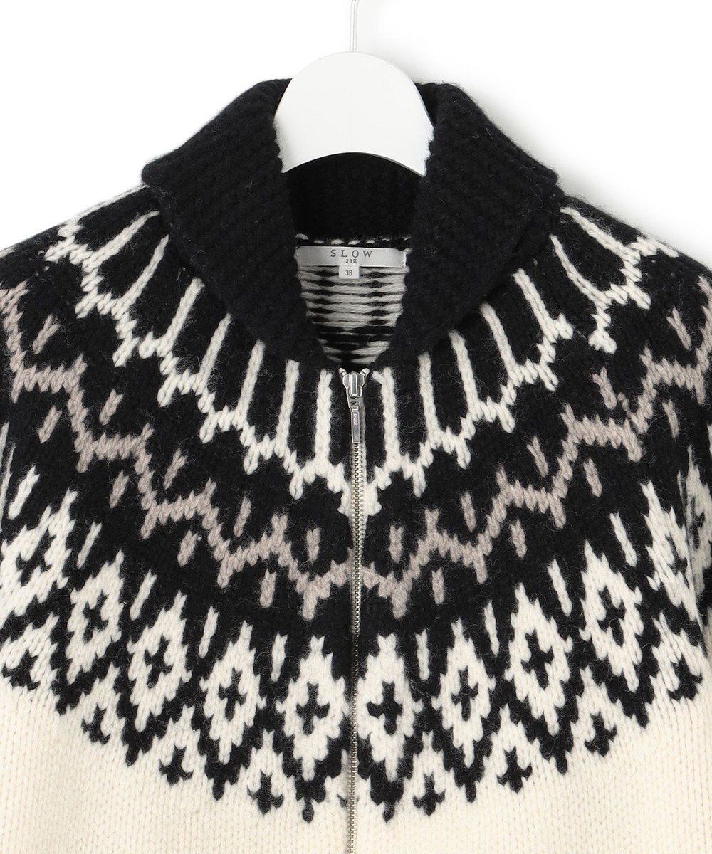 23区 S 【SLOW/一部店舗限定】フェアアイルニット カーディガン 