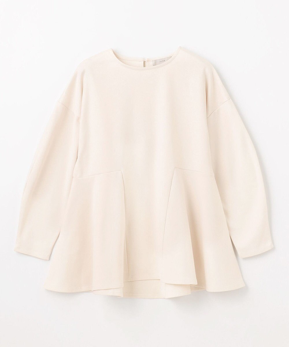 ANY ジョーゼット裏起毛ペプラムプルオーバー 