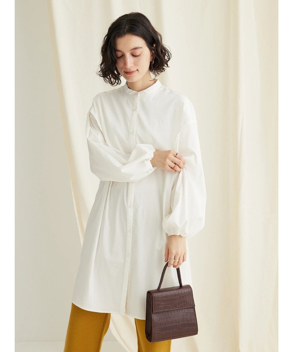 CRAFT STANDARD BOUTIQUE レーヨンデシンフリルチュニック 