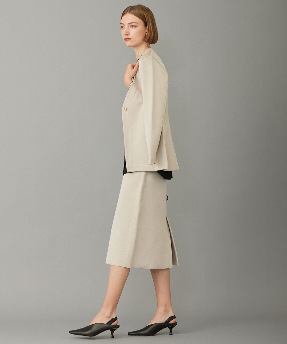 ICB 【洗える】シンセティックヤーンスムース ニットジャケット 