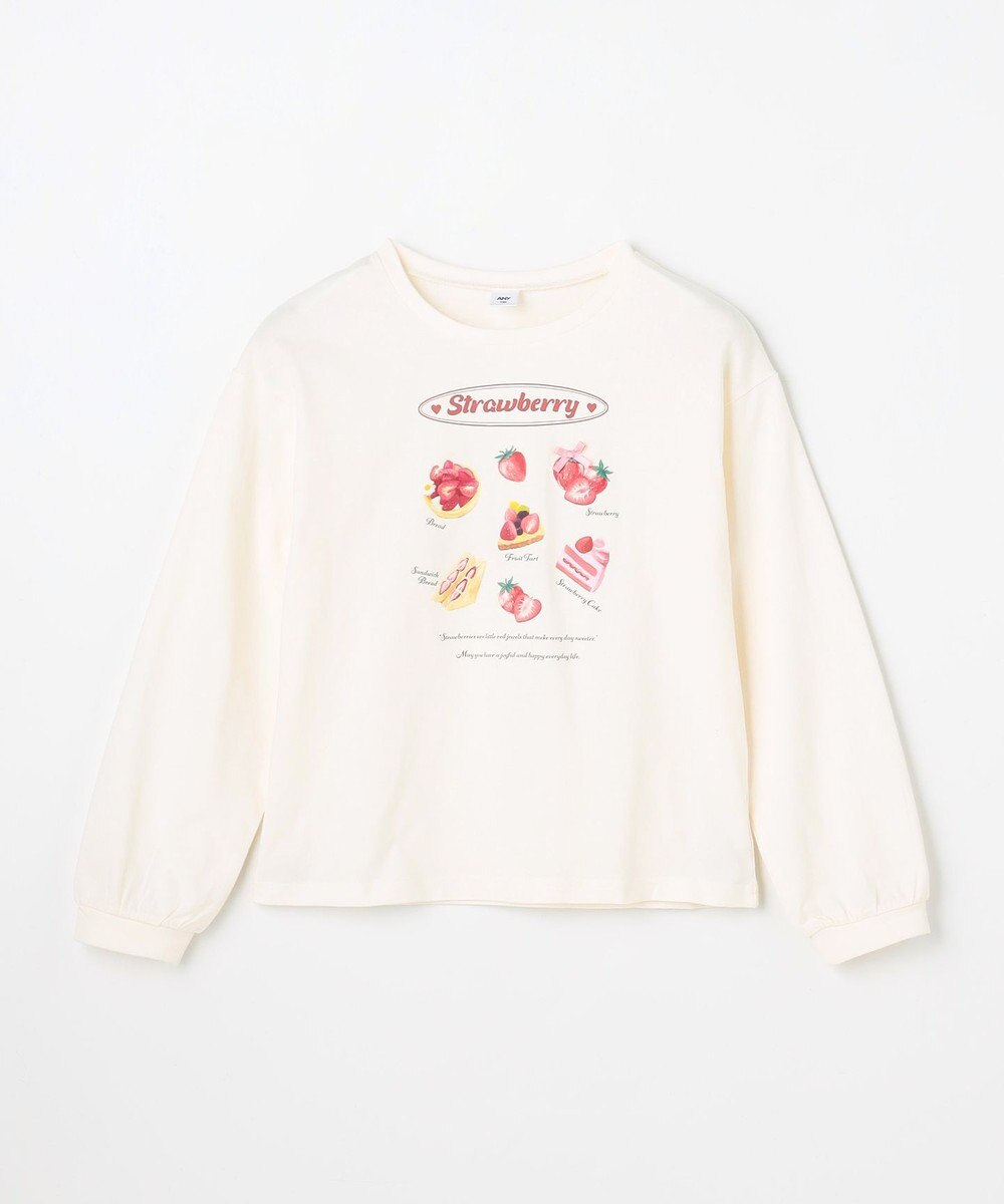 ANY KIDS 【Strawberry Collection】アートプリント 長袖Tシャツ 