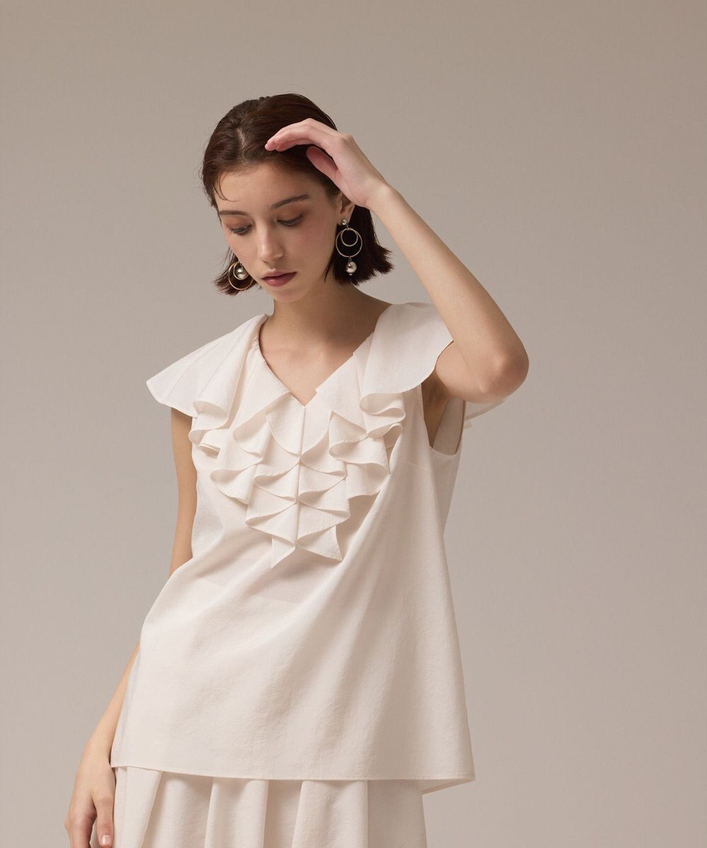 GRACE CONTINENTAL フリルカラートップ 