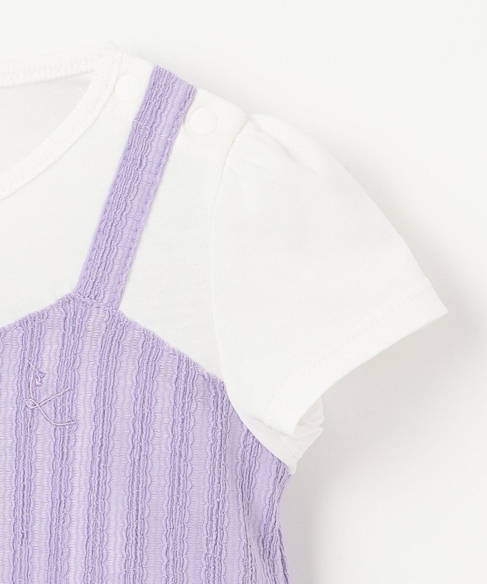 組曲 KIDS 【80-100㎝】レースカットソーコンビ チュニック 