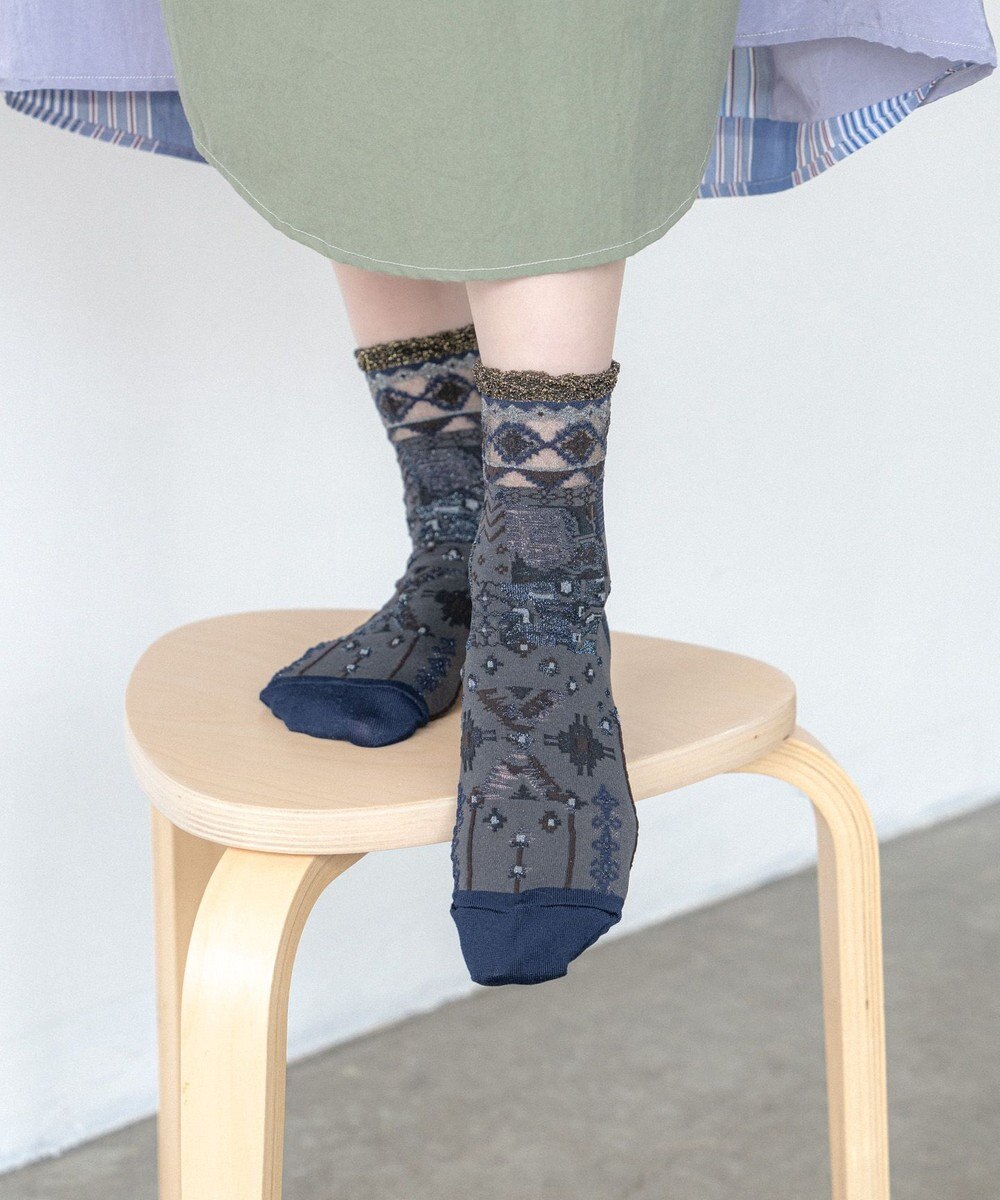 COQ USAGI FARM ラメショートソックス 